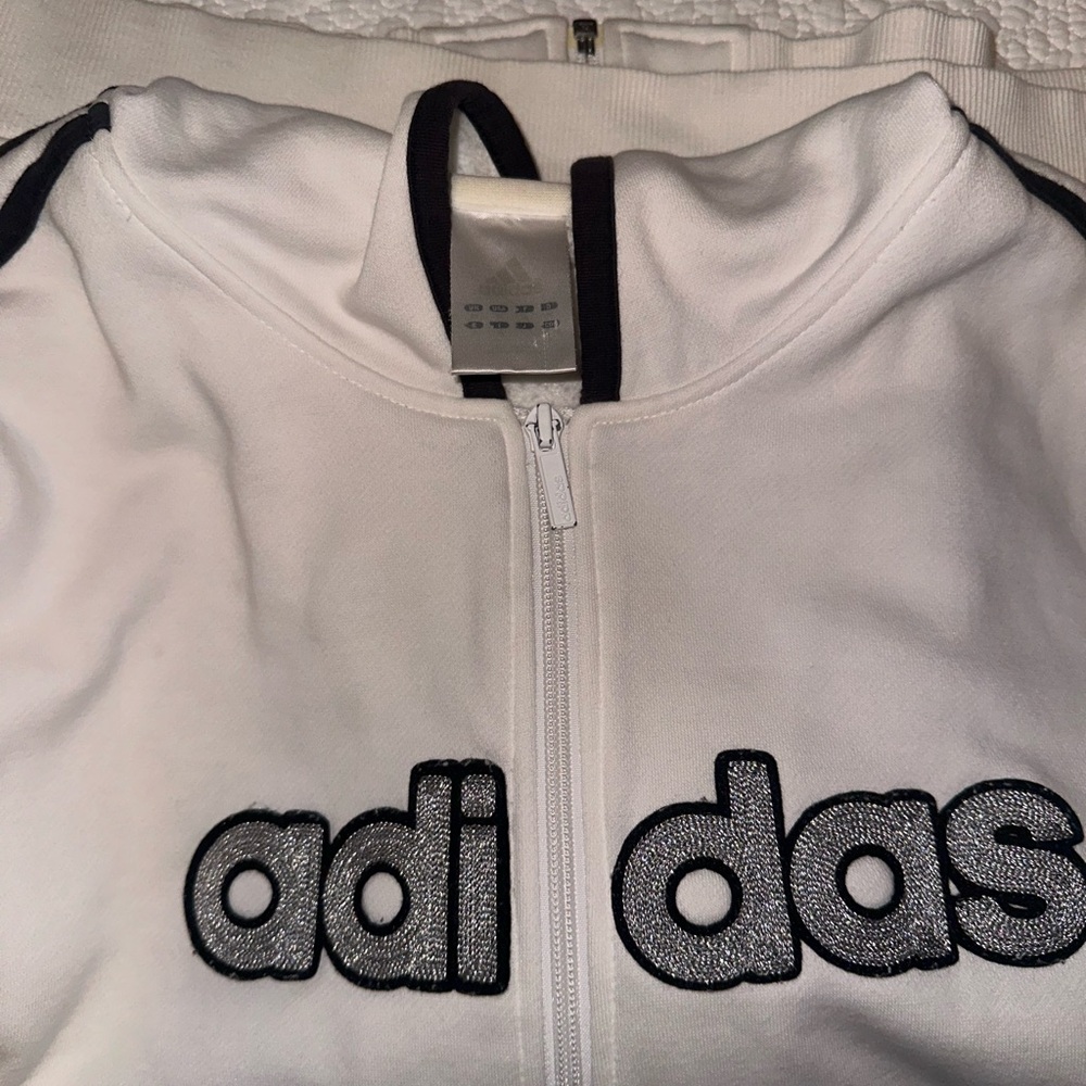 Adidas White Zip-Up Jacket - Picture 5 of 5